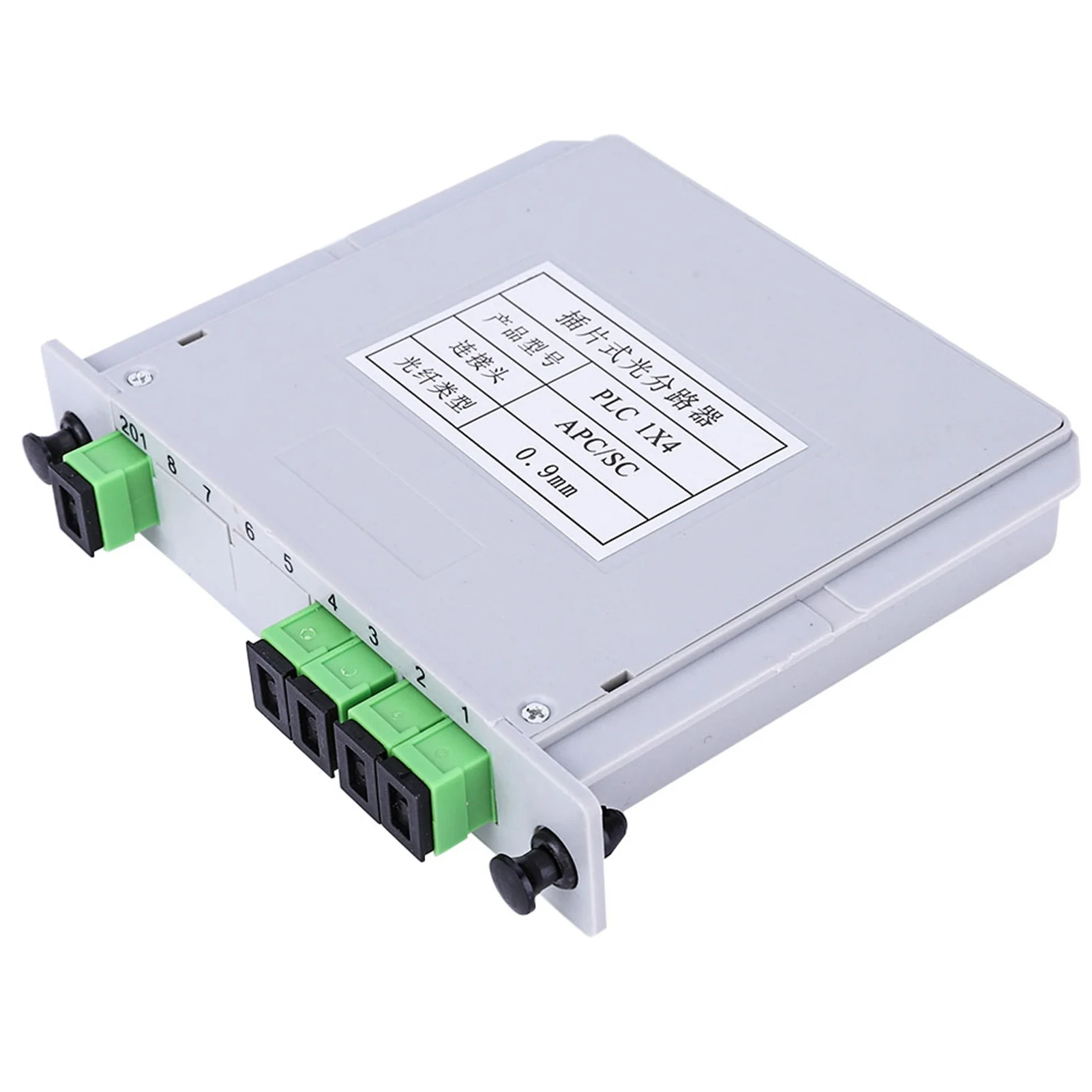1X4 Blade Optical Splitter SC APC Single Mode PLC Optic Fiber Splitter Module