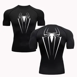 Men's Sportswear Quick Dry T-Shirt Compression Sun Protection Shirts Gym Workout Running Bodybuilding Short Sleeve Tshirt S-3XL