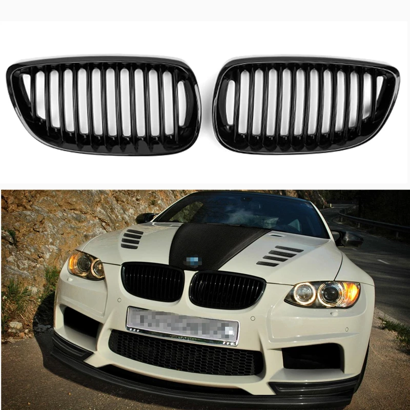 

Glossy Black Abs Single Slat Car Front Bumper Kidney Grille Grill For Bmw 3 Series E92 E93 M3 335i M3 2006-2009 E92 grill