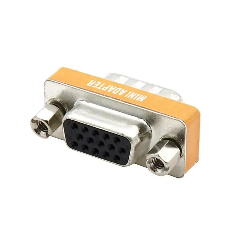 Metall Mini Serial Port 9Pin Display zu DB15Pin Stecker Buchse Konverter HD15/DB9 VGA (D-SUB, RGB)