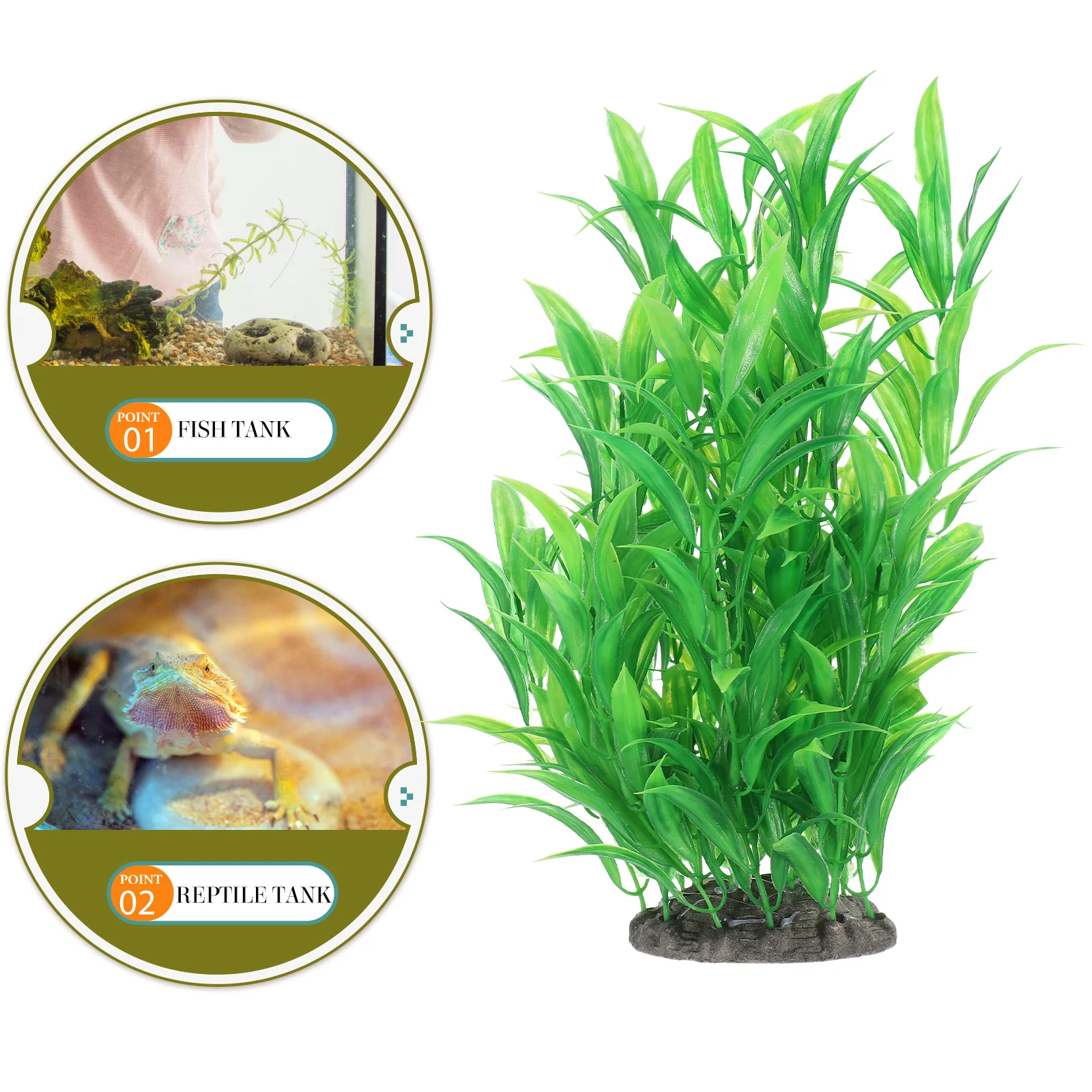 

Fish Tank Plants Artificial Aquarium Plastic Decor For Reptile Terrarium Fake Aquatic Grass Water Aquarium Accessories Fake