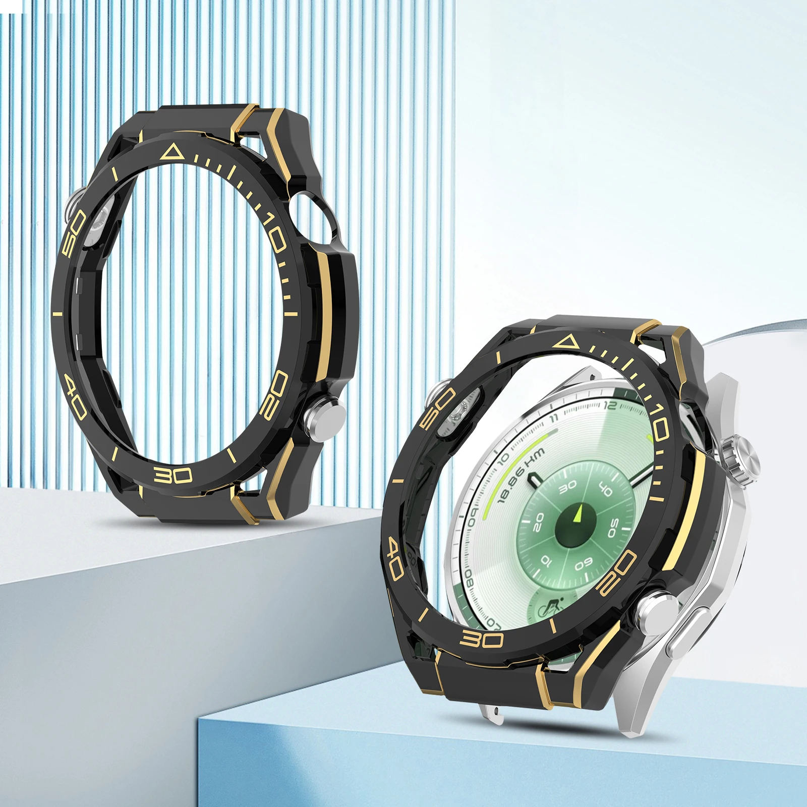 

Bumper Case Cover Hollow Out Watch Frame Bumper Hollow Out Watch Frame Bumper Accessories for Huawei Watch GT6 Pro 46mm