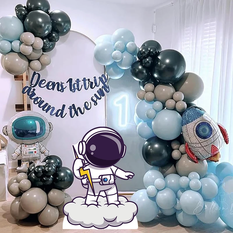 18/24/36inch Astronaut Rocket Cutouts Children Space Theme Birthday Backdrop DIY Decor  Baby Shower Outer Space Party Decor