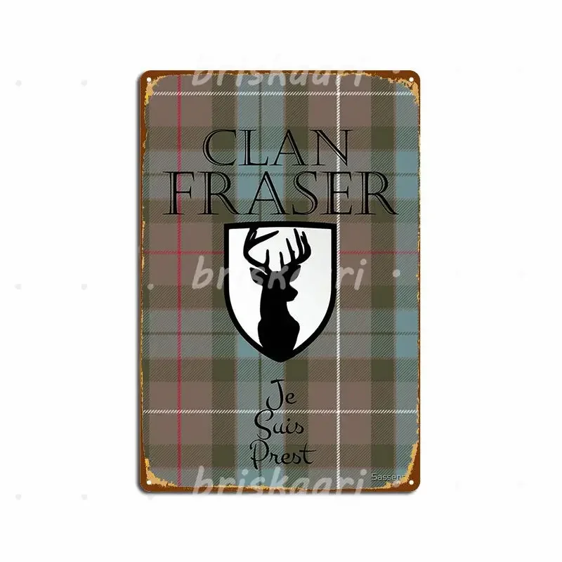 Outlander/Clan Fraser Metal Signs Retro Bar Cave Wall Cave Painting Décor Metal Posters