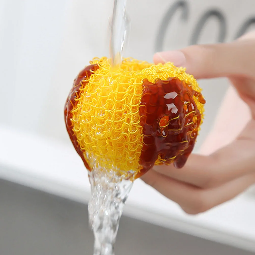 

Nano Cleaning Ball Yellow Fiber Non-scratch Mesh Scourers Replacebable Dishware Sponge Pot Scrubber Kitchen Tool