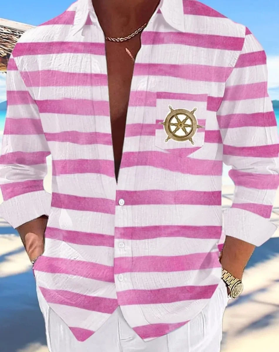 جديد الرجال قميص غير رسمي قميص هاواي صيفي الرجال الصيف ثلاثية الأبعاد مطبوعة البحرية نمط قميص عادية كم قصير قميص ملابس للرجال التنفس