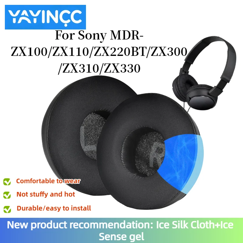 

YAYINCC New Arrivals Replacement Ear Pads For Sony MDR-ZX100/ZX110/ZX220BT/ZX300/ZX310/ZX330T headset Cooling Gel Ear Cushion