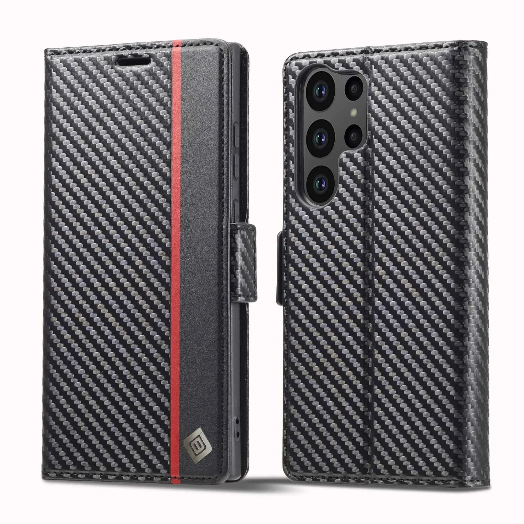 Strong Magnetic Leather Wallet Case For Samsung S25 Ultra S24 Plus S23 FE S22 Plus S21 FE A16 A14 A34 A54 Cards Solt Book Cover
