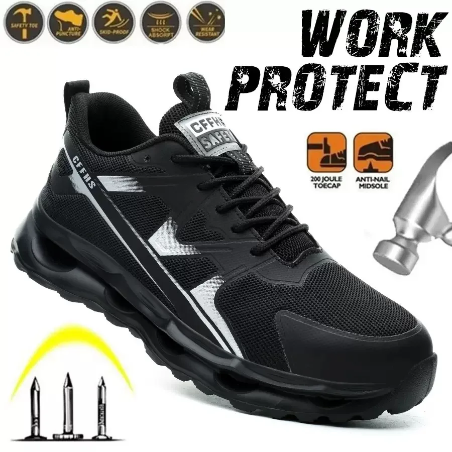 Lightweight, Soft-Soled, Steel-Toed, Impact- and Puncture-Resistant Safety Shoes—TEMU's Best-Selling Model