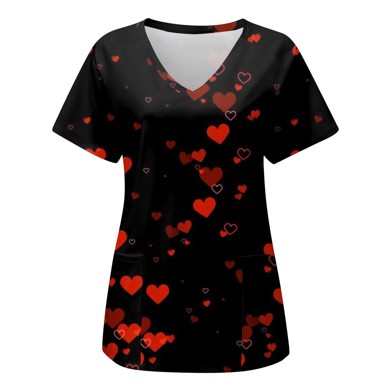 

Medical Uniform Womens Love Print Nursing Workwear Medico Scrubs Top Surgical Clothing Working Clinical Sanitary Clothes