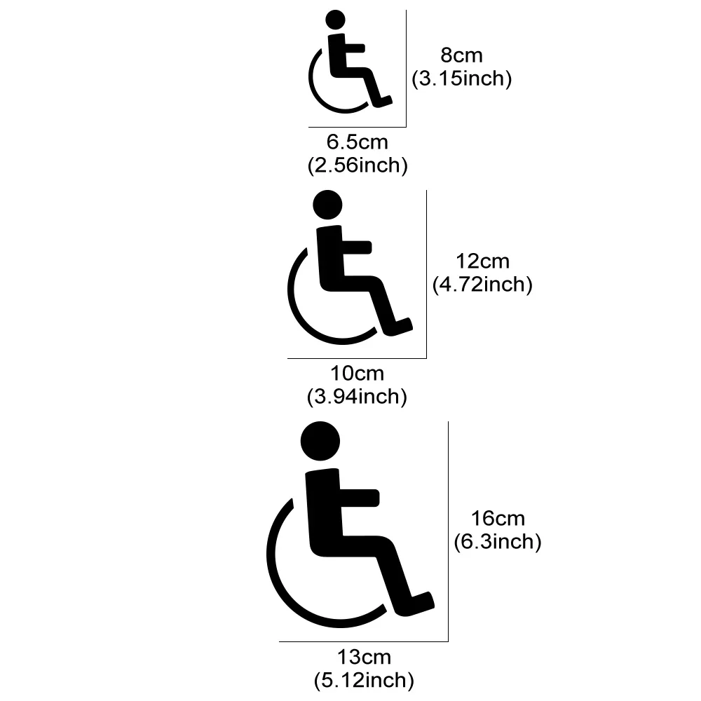 Disabled On Board Car Sticker Wheelchair Sign PVC Waterproof Scratch Resistant Decal for Auto Windshield Window Decor