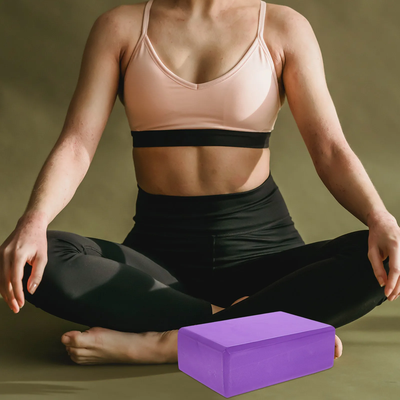

3Pcs Foam Yoga Blocks Strap Set Lightweight Dance Stretching Equipment Support Foam Yoga Bricks