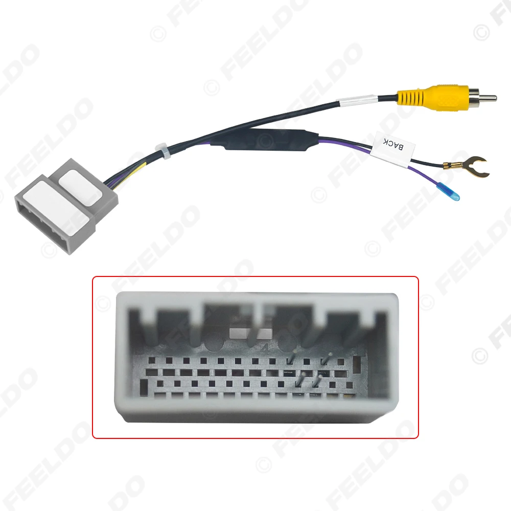 1PC Car Audio Radio Parking Rear Camera Video Plug Converter Cable With Canbus For Honda CRV/Fit Parking Reverse Wire Adapter