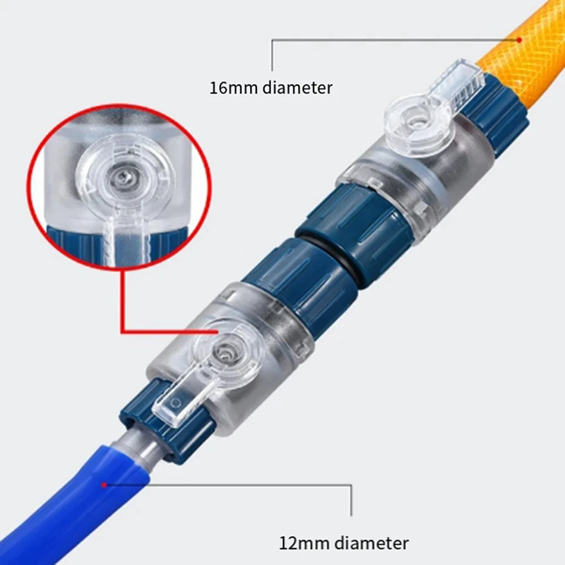 水族館の水流制御ホース、ダブルタップ、クイックリリースコネクタ、水槽フィルター、交換用アクセサリー
