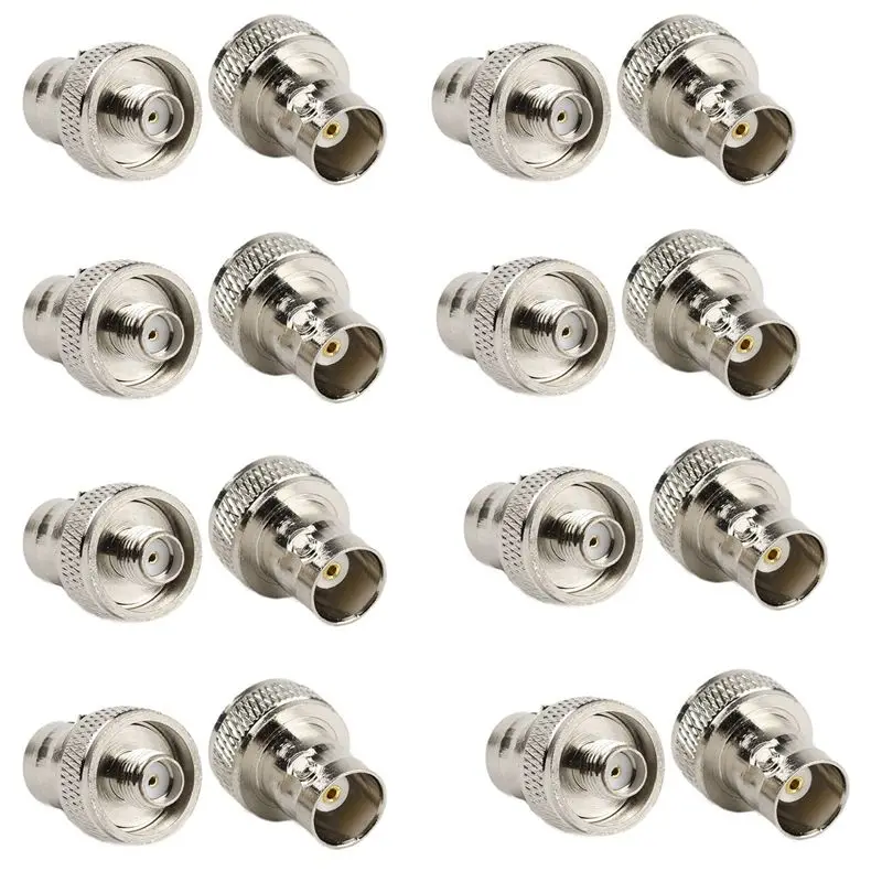 Adaptador de conversão N82R 16 peças SMA fêmea para BNC fêmea para rádio bidirecional Baofeng UV-5R FD-880