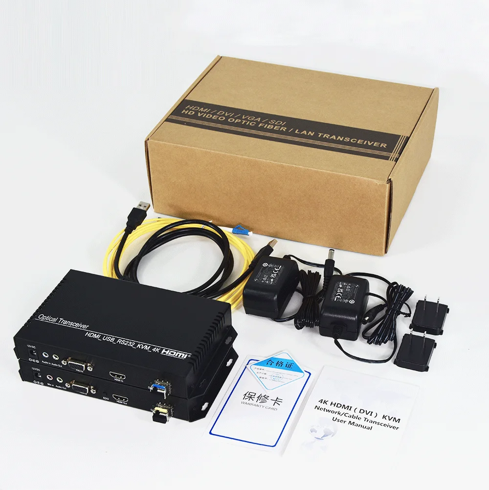 Kit ricevitore trasmettitore video KVM HDMI 4K 30Hz 120M su IP Cat5e/6 HDMI KVM