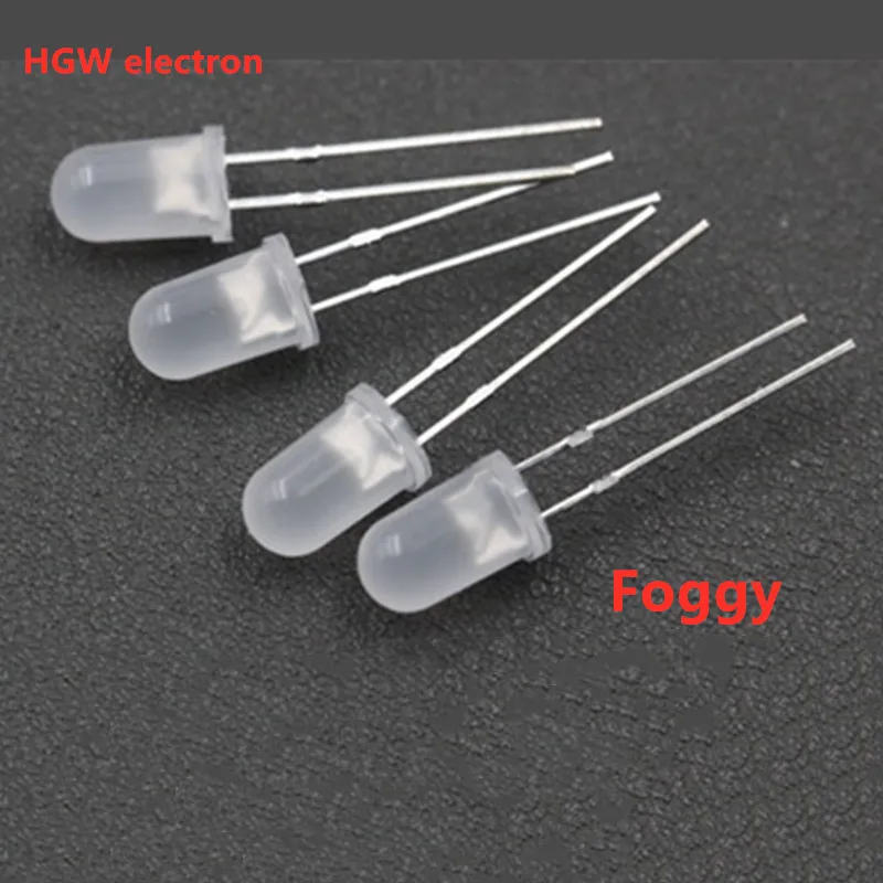 100Pcs F5 Warm White Red Blue Green Yellow White 5mm Round Diffused 2pin DIY Light Emitting Diodes LED Light Diode LED Lamp Bulb