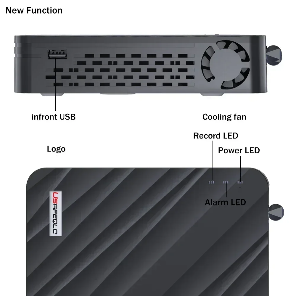 Nuevo WiFi NVR HD Wifi 5MP 8CH con cable 8MP Mini grabadora de vídeo H.265 detección de rostro humano compatible con aplicación ICSEE Wifi cámara de seguridad