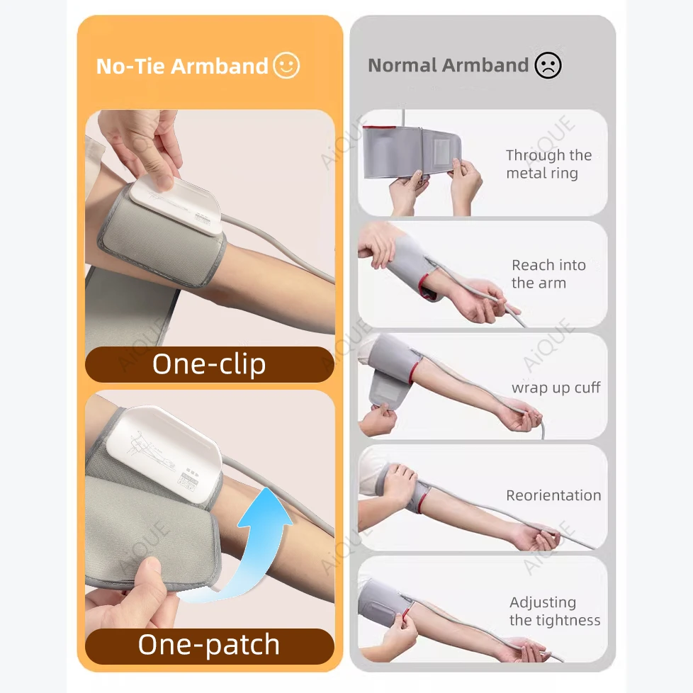 AiQUE ノンボンディングカフ 360 ° サラウンド 22-32 センチメートルユニバーサル腕血圧計成人子供肥満眼圧計スリーブ