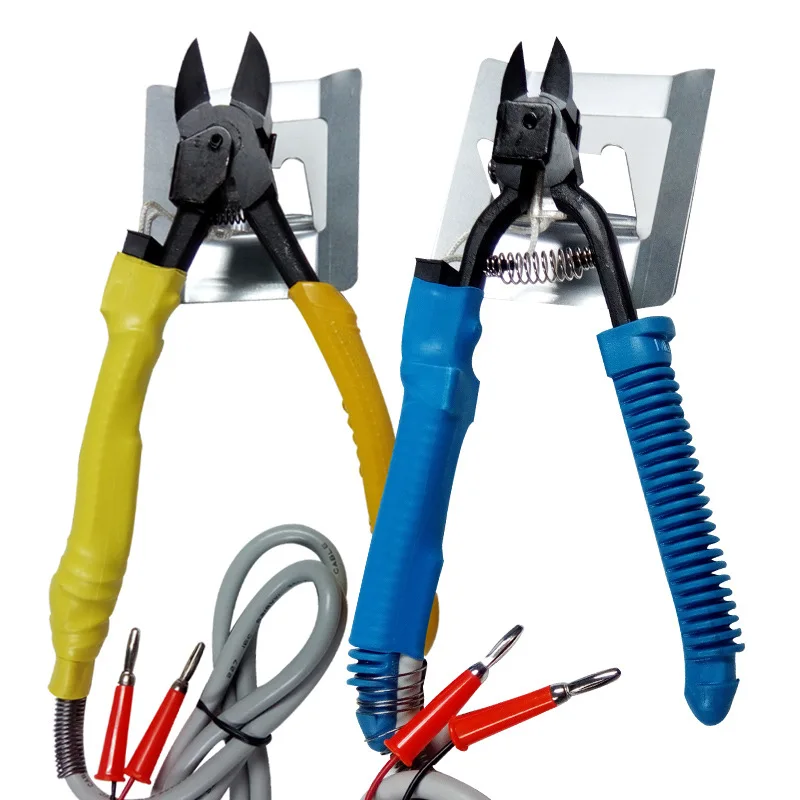 HT200 Electric Hot Scissors Heated Cutting Pliers for Plastic Rubber Heating Cutter Handheld Hot Shears Tool