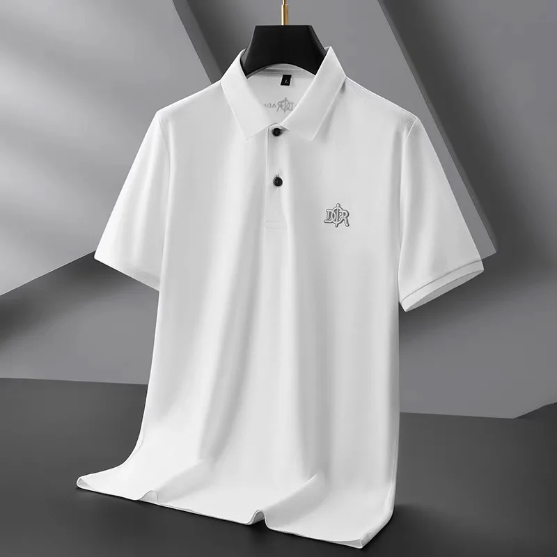 

Высококачественная 100% хлопчатобумажная футболка с короткими рукавами мужской воротник 2024 Новый дизайнерский бренд вышивка мода досуг polo рубашка