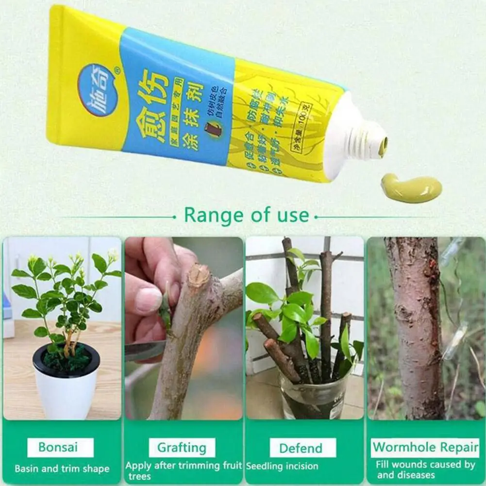 Agente curativo de heridas de árbol, injerto de plantas, ungüento curativo calmante, sellador impermeable, pegamento, suministros de plantación de jardín