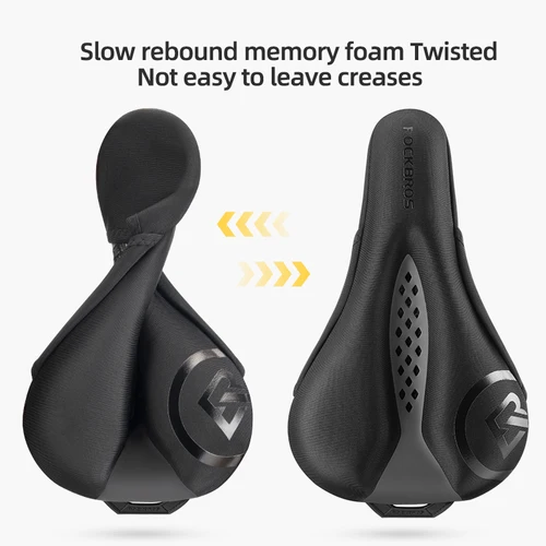 Imagen 2 del producto ROCKBROS-funda para SILLÍN de bicicleta, Gel de silicona líquida, asiento transpirable, suave y grueso, cojín a prueba de golpes, accesorios para ciclismo
