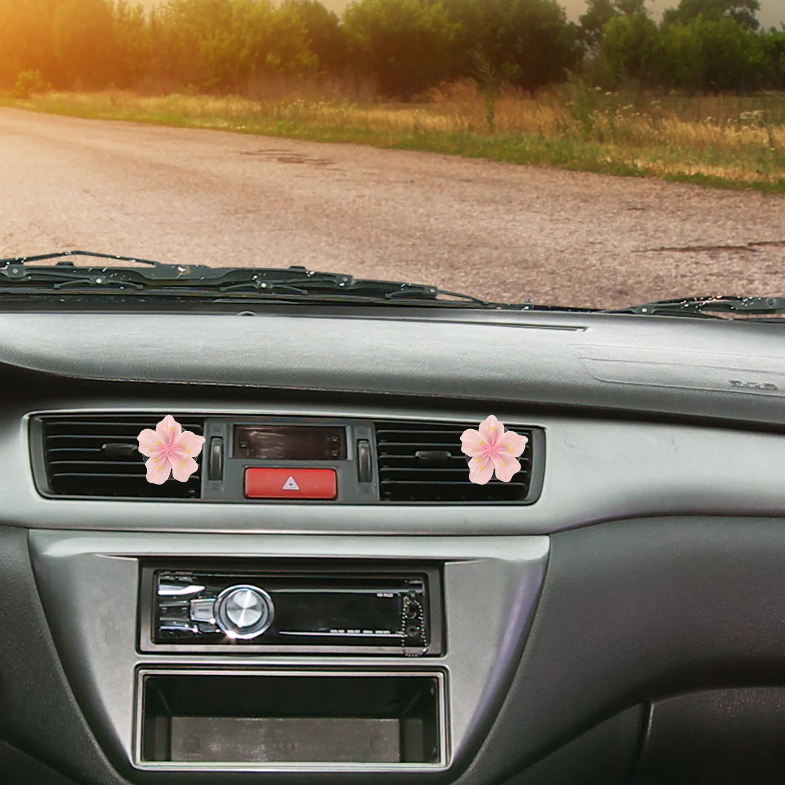 

1 Pair Flower Clips Freshener Cute Accessories Auto Diffuser Air Conditioner Outlet Car Diffuser Vent Clip Flower Air Vent Clip