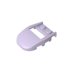 Gobricks GDS-2195 Zakrzywiony klin 4 x 3 z wycięciem, dwoma kołkami kompatybilny z lego 27944 Montuje klocki