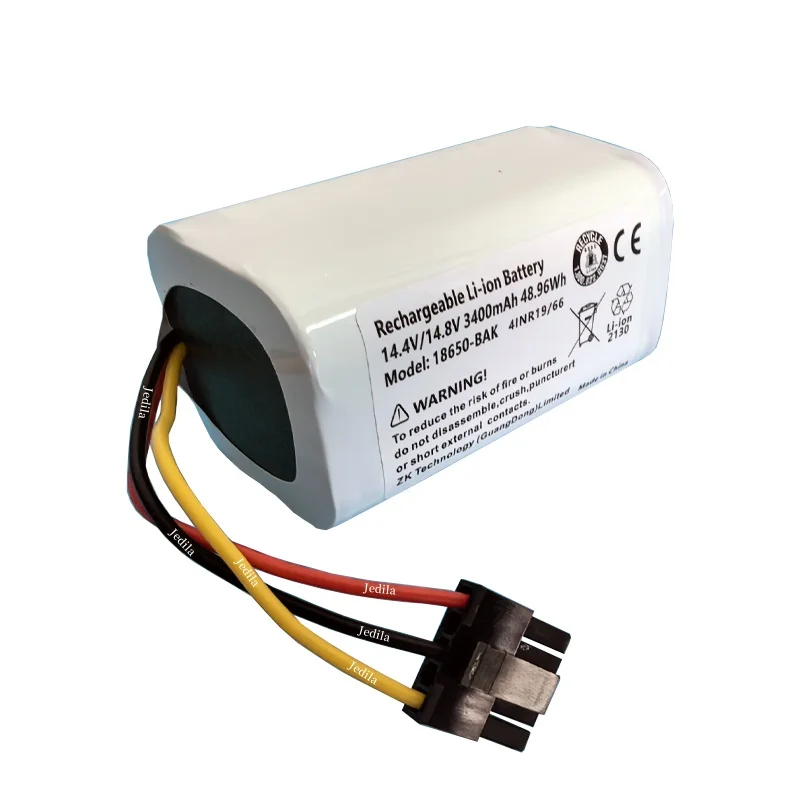 100% جديد وأصلي 14.4 فولت 3400 مللي أمبير بطارية ليثيوم أيون قابلة للشحن لشاومي Mijia Mi روبوت مكنسة كهربائية ممسحة 2 لايت MJSTL