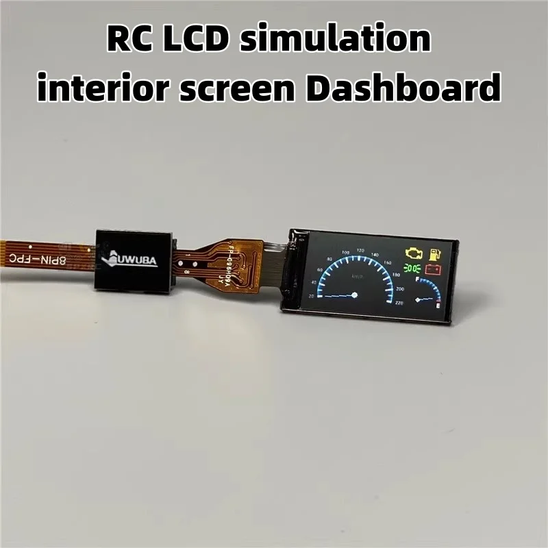 Tableau de bord LCD d'écran intérieur de simulation pour camion à benne basculante Tamiya RC 1/14, remorque benne SCANIA 770S VOLVO BENZ MAN TGX, pièces de voiture