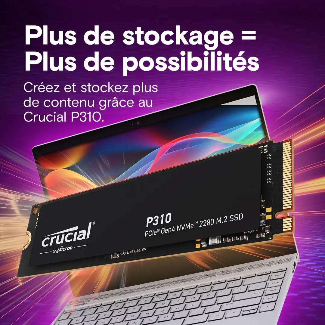 Crucial P310 1TB 2280 PCIe Gen4 3D NAND NVMe M.2 SSD 최대 7100MB/s 내장형 SSD