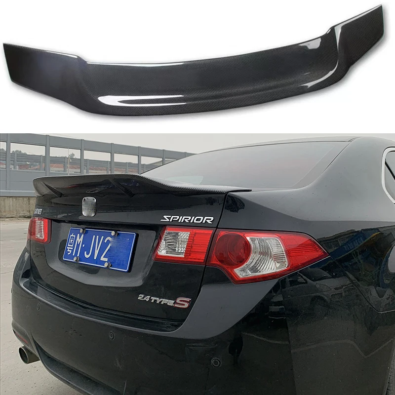 For Honda Spirit Acura TSX rear trunk lid spoiler wings, high-quality carbon fiber sports modification parts 2009 10 11 12 2013