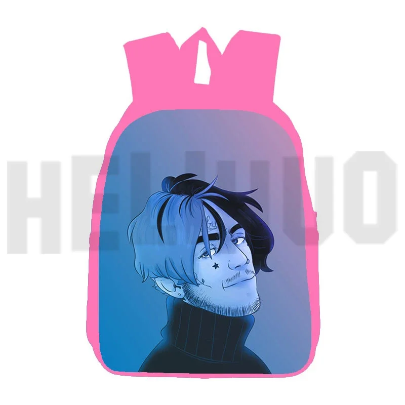 Rapper Lil Peep-mochila escolar con cremallera para estudiantes, bolso multifuncional para ordenador portátil, bolsas urbanas para mujer, 12/16 pulgadas