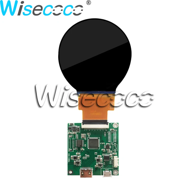 Wisecoco 2.1 Inch 480x480 Round Display Circle LCD Screen with Control Board for Smart Home Control Intelligent Robot Auto