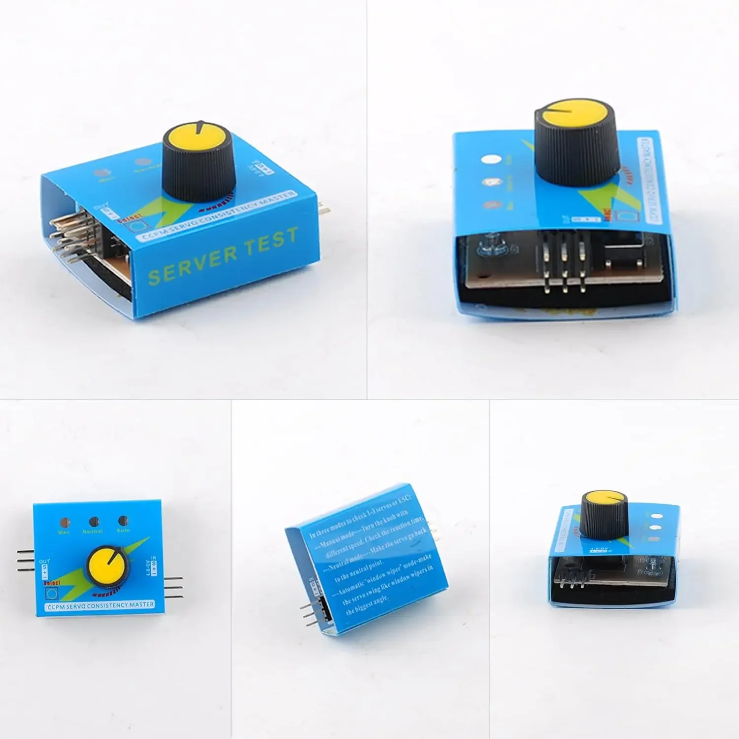 

3CH Digital Servo Tester ESC Speed Controller Checker CCPM Servo Consistency Master + 4 Cell AA Battery Holder Case for Servo