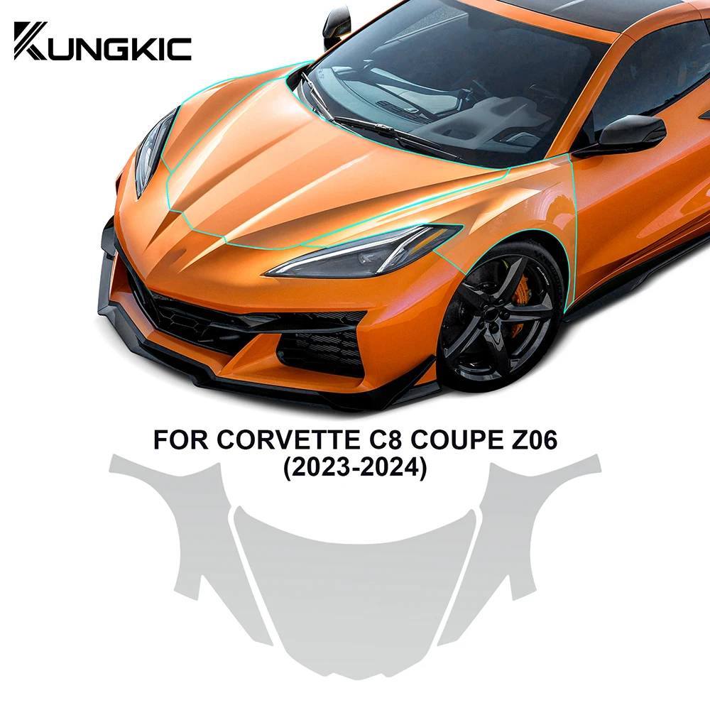 

Для Corvette C8 Coupe Z06 2023 2024 защитная пленка против царапин ТПУ наклейка на кузов автомобиля защитная пленка для краски PPF прозрачная