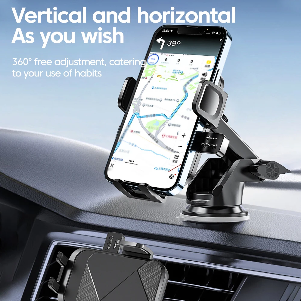 Suporte universal para telefone para carro com ventosa 360 °   Suporte de suporte para celular para painel de carro para pára-brisa para telefone de 4,7 polegadas-7 polegadas