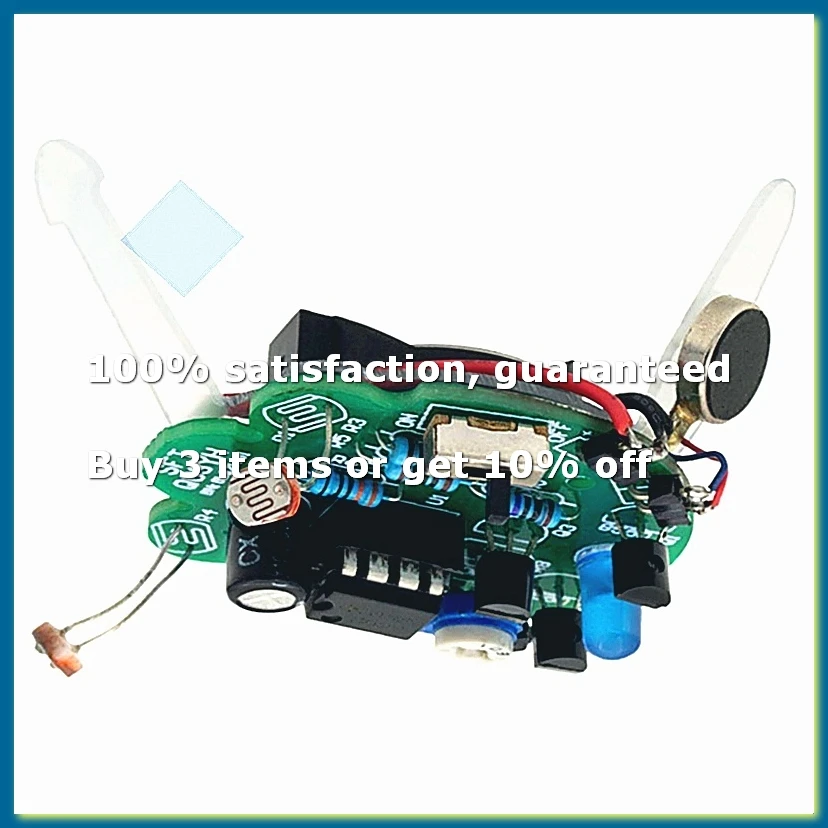 ●LED Breathing Light Soldering DIY Kit Simulated Firefly Flashing Robot Photosensitive Sensor Mobile Robot Part DIY Kit