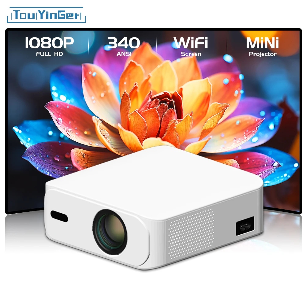 Touyinger L9 Portable Mini Projector  FHD 1080P Full HD Beam 4K Video WiFi Movie Home Theater