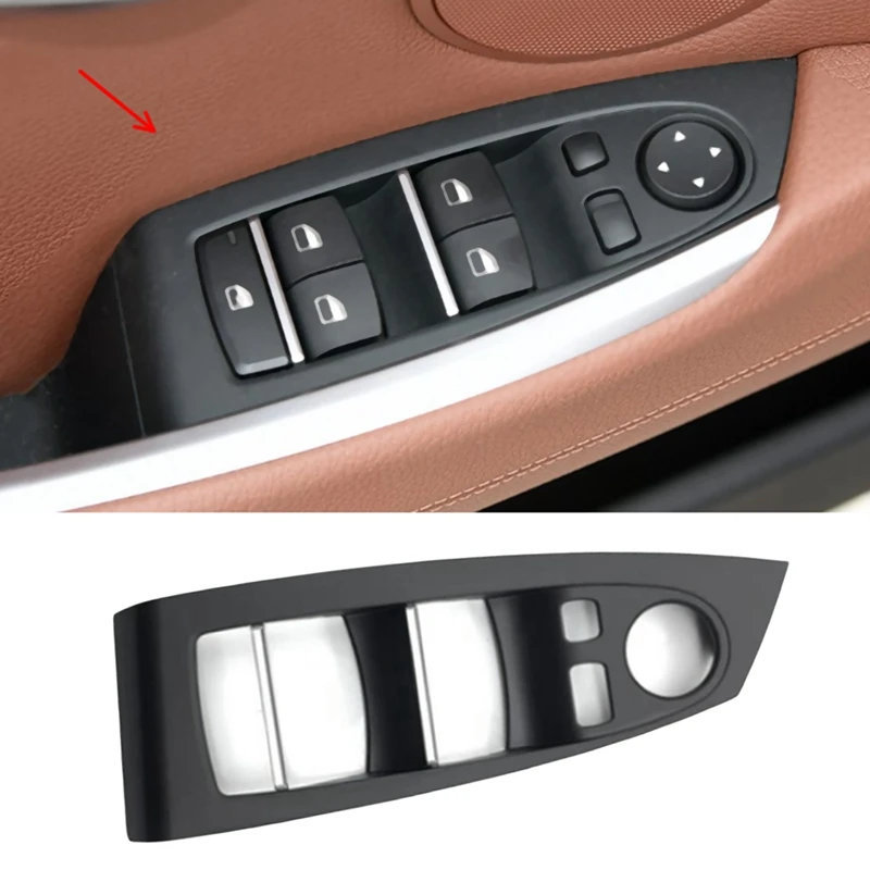 Car Right Front Window Switch Lift Panel Door Armrests Panel Tirm 51417232539 For BMW 5 Series F07 2010-2017