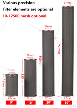20*2.5inch stainless steel filter element, stainless steel filter cartridge,304 Material,1um 5um 10um 20um 40um 50um 100um 150u 20*2.5inch stainless steel filter element, stainless steel filter cartridge,304 Material,1um 5um 10um 20um 40um 50um 100um 150u