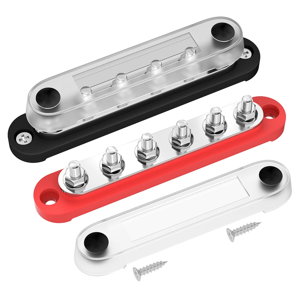 

Big Current Terminal Block Connectors & Terminals Electric Bus Bar 150A 6*M6 Studs 304 Stainless Steel in Hot Sale