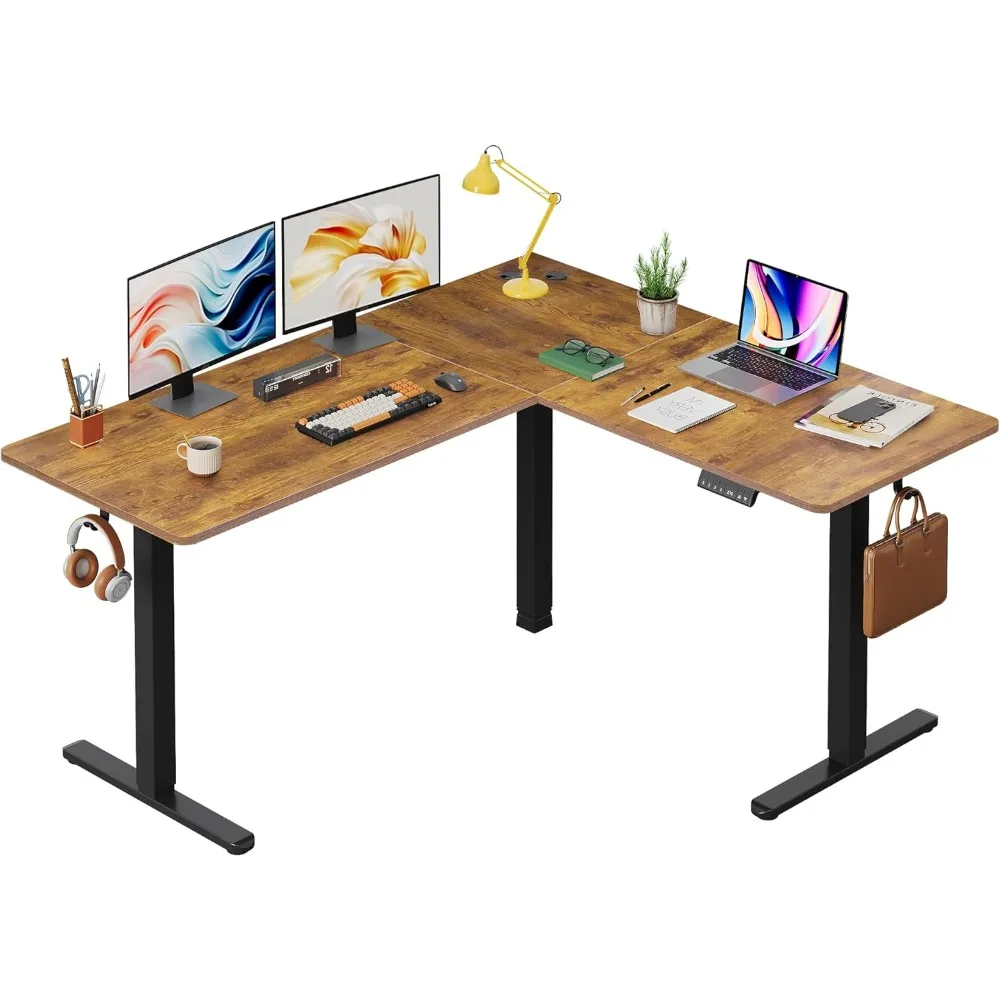 

L-shaped vertical office desk, adjustable height, dual motor electric angle vertical office desk