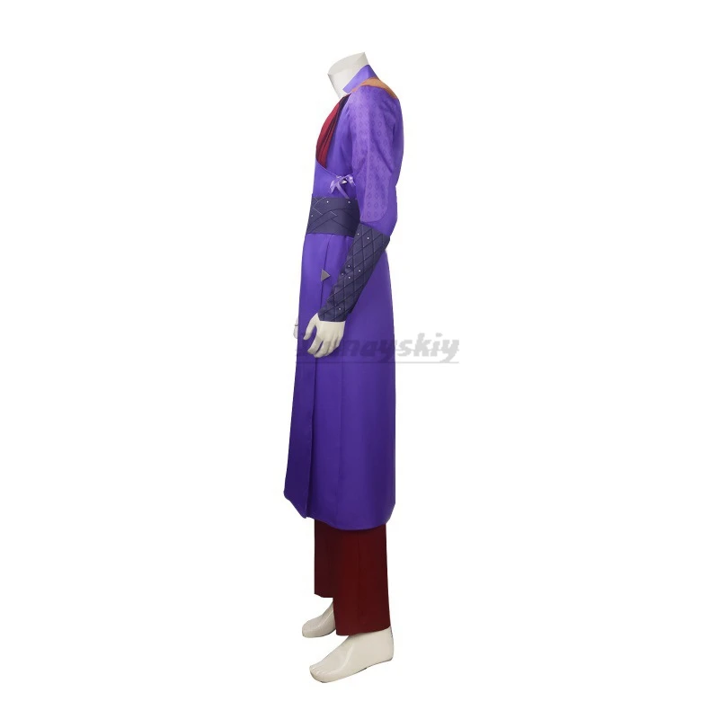 Gale Cosplay Costume Trench Purple Robe Men Game Baldurs Gate 3 Role Play Men Uniform Gate Halloween Christmas Carnival Full Set