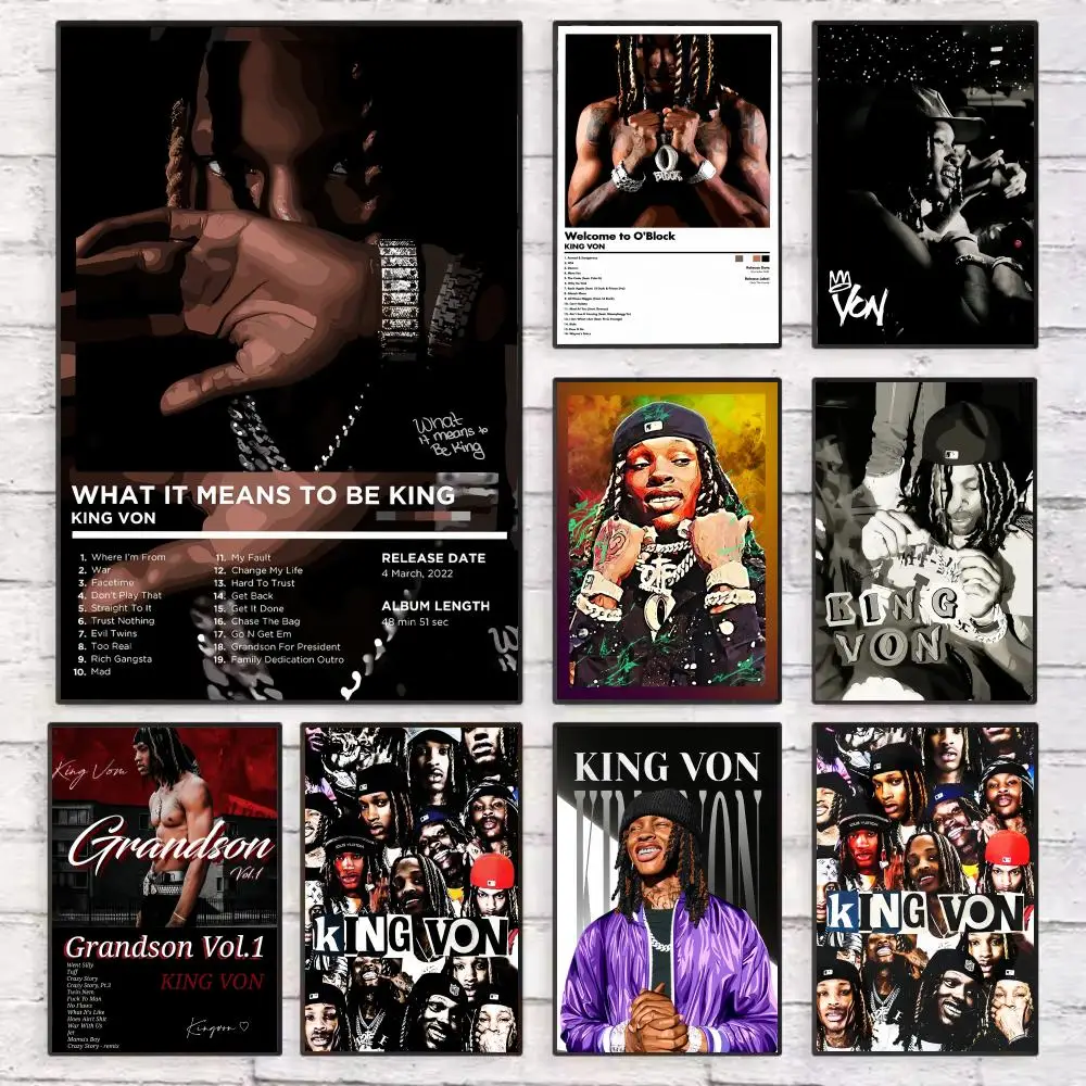 

K-King Poster Von Welcome To O'Block Poster Wall Art Sticky for Living Room Bedroom Office Hallway Bar Home Decor Gift Idea