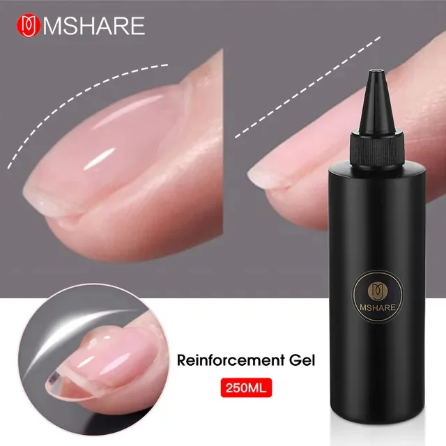 MSHARE Reinforcement Gel  Self Leveling Build Nail Apex & C-Curve Builder Strengthen Alignment Base Soak Off  250g