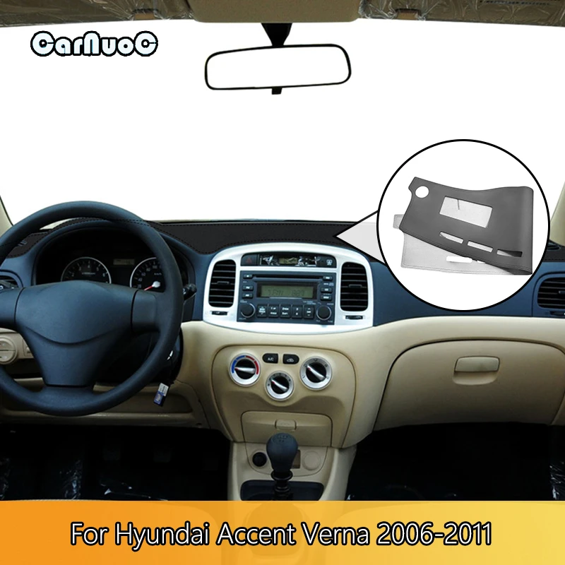 

1Pcs Car Dashboard cover Anti-skid dashboard mat Interior parts sunshade mats For Hyundai Accent Verna 2006-2011