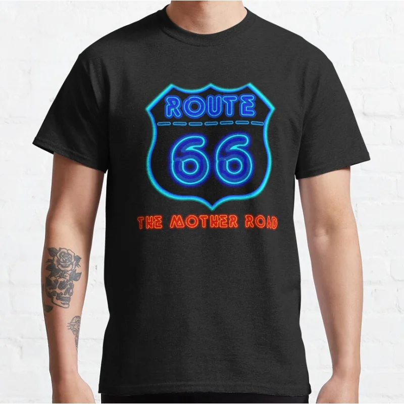 

0913 The main street of america Historic Route 66 US Mother Road Gift t shirt Americas Highway Graphic clothes All size Tops