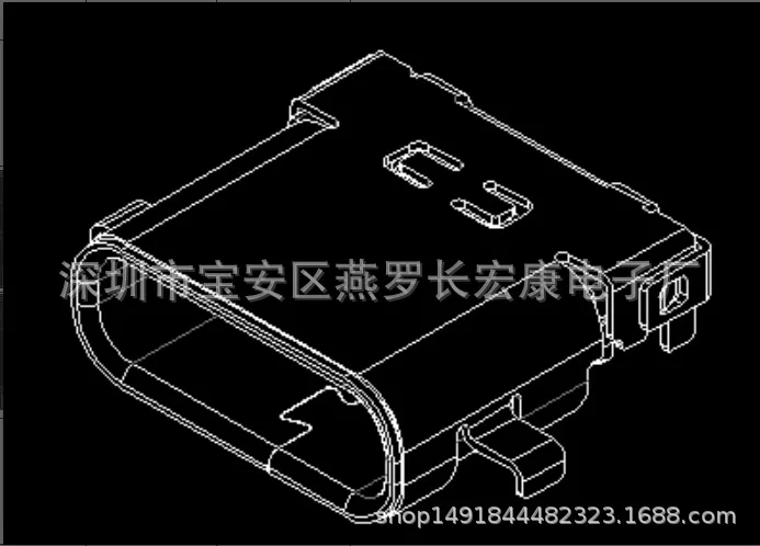 For USB 3.1 TYPE-C 24PIN female seat, waterproof female seat, with column, on-board type, fully SMT